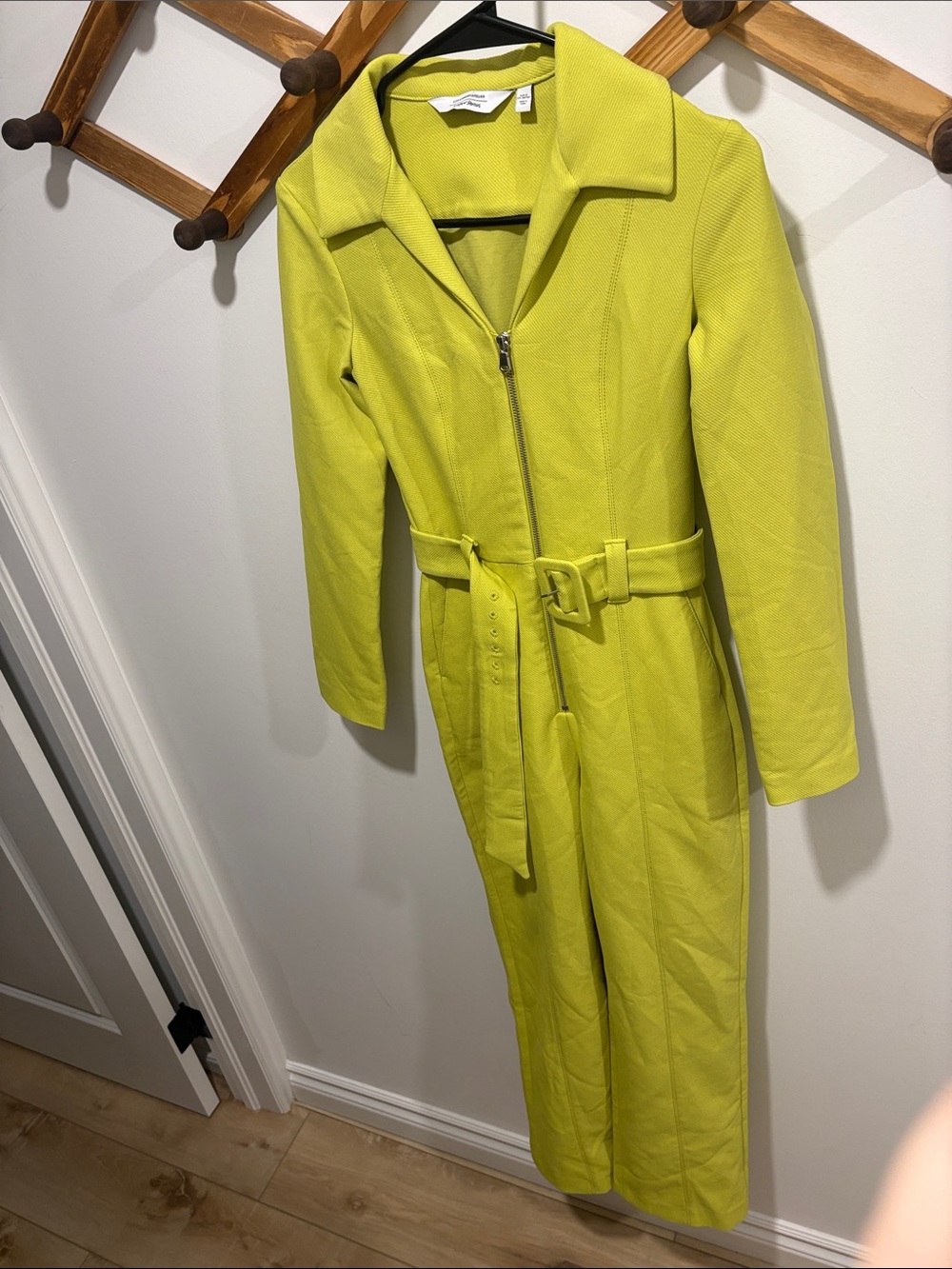 LA ATELIER & OTHER STORIES LIME GREEN JUMPSUIT WITH BELT